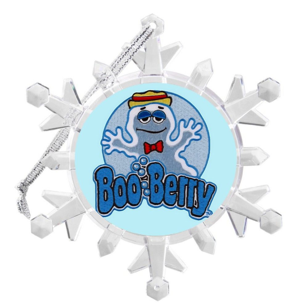 Monster Cereal Boo Berry Snowflake Blinks Lit Holiday Christmas Tree Ornament